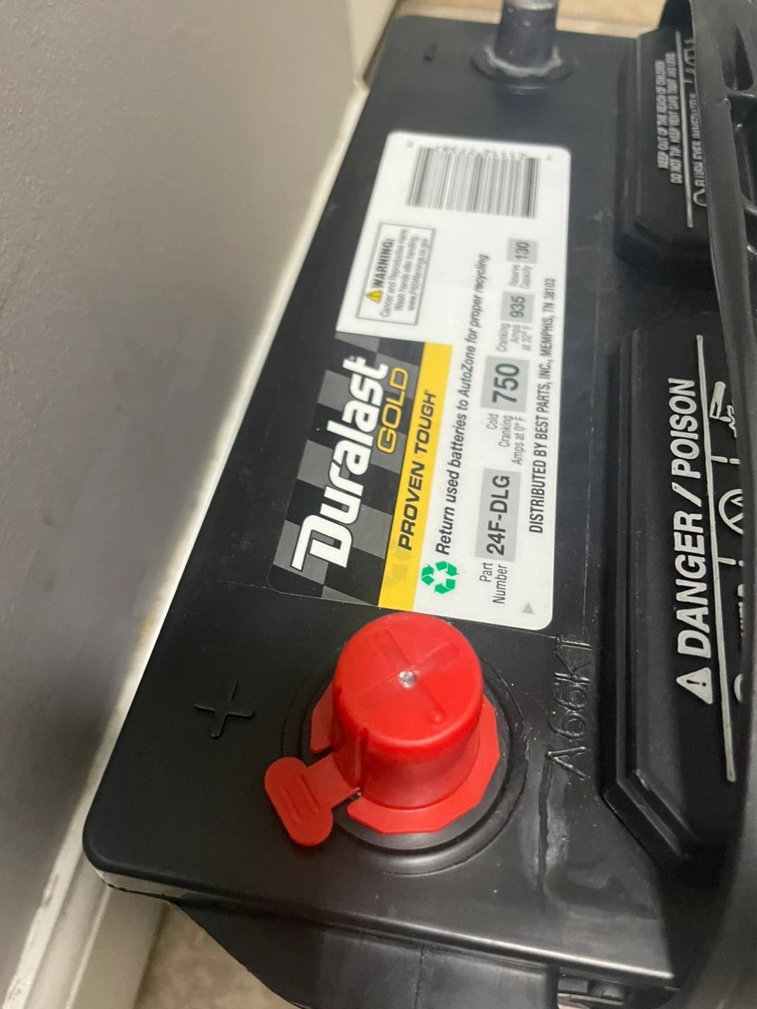 Duralast Gold 24F-DLG Car Battery - photo 3