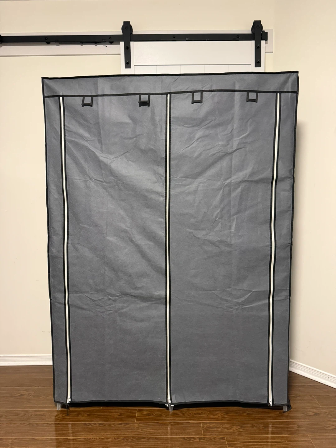 Grey Portable Storage Wardrobe Closet - photo 2