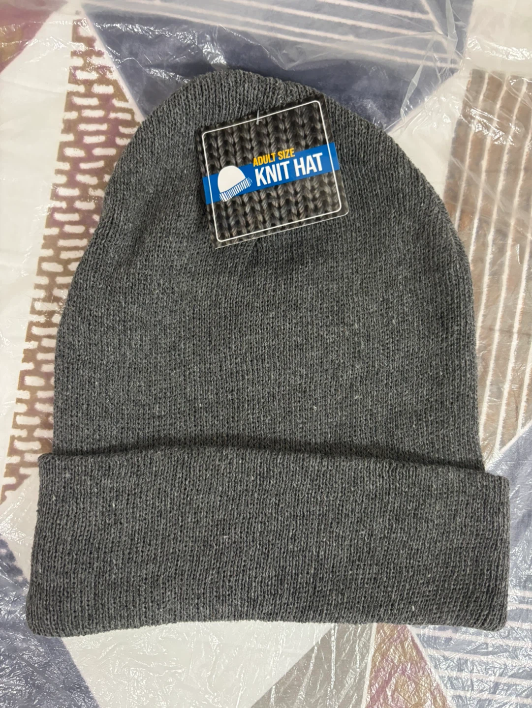 Grey Adult Size Knit Hat