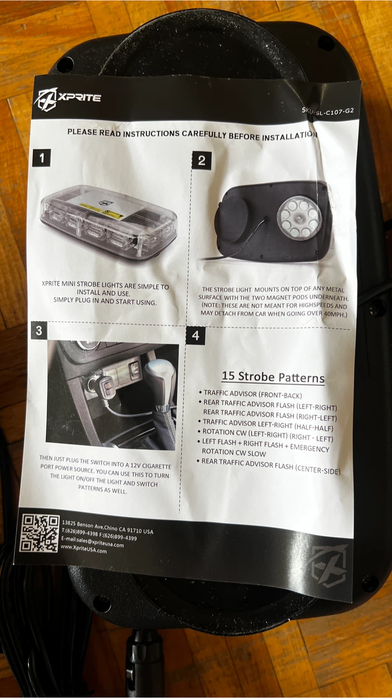 Amber led Xprite Mini Strobe Lights Set - photo 5