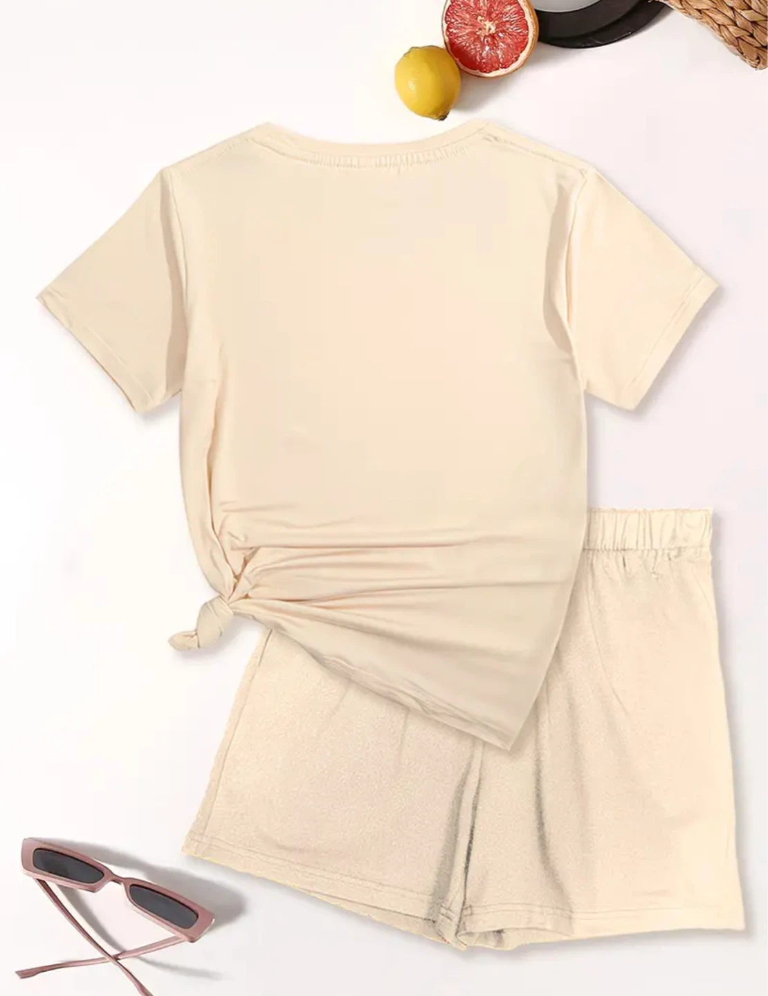 New Cream T-Shirt and Shorts Set - photo 4
