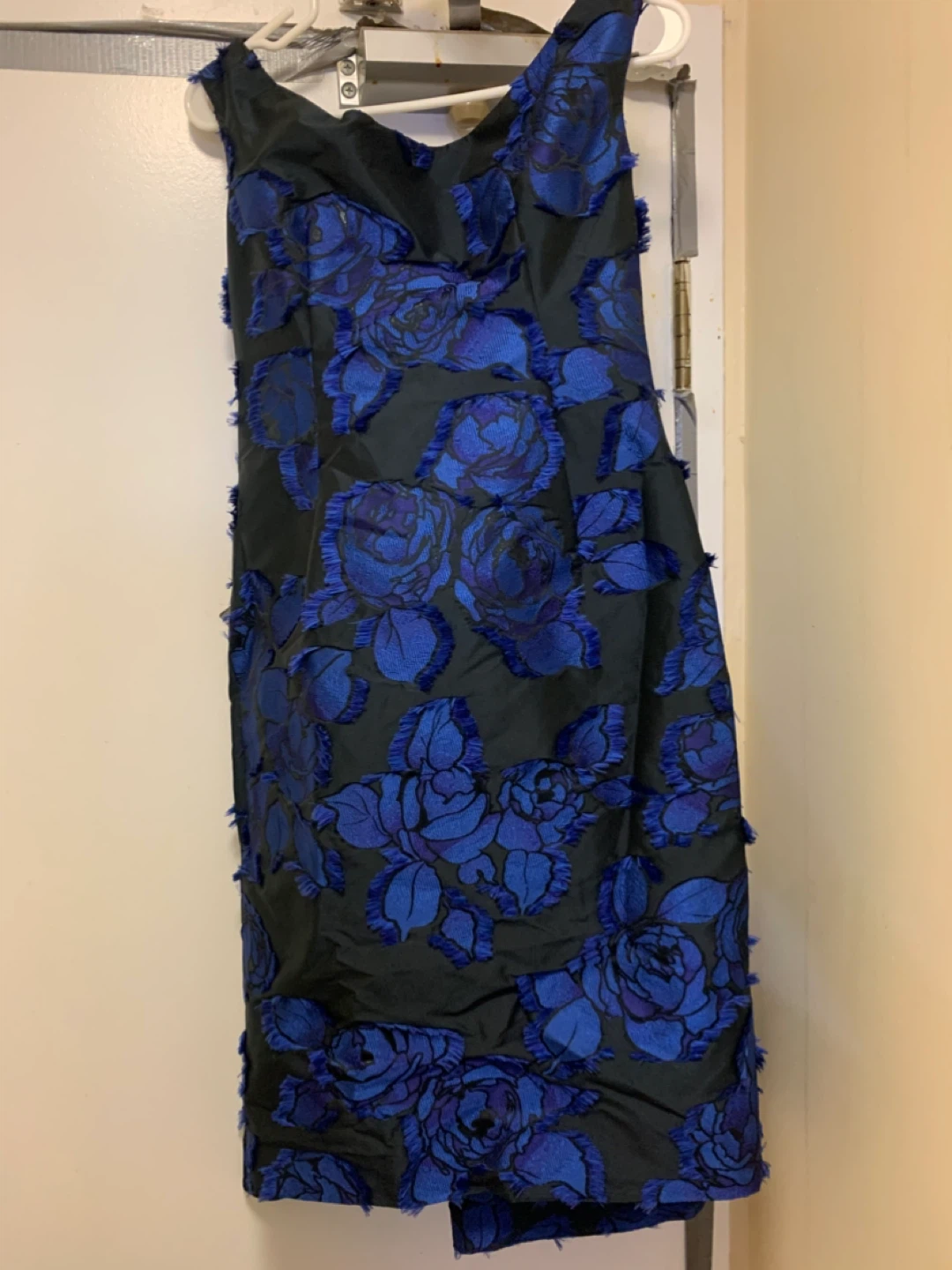 Lela Rose Blue Floral Sheath Dress size 8 orig price $1900 - photo 2