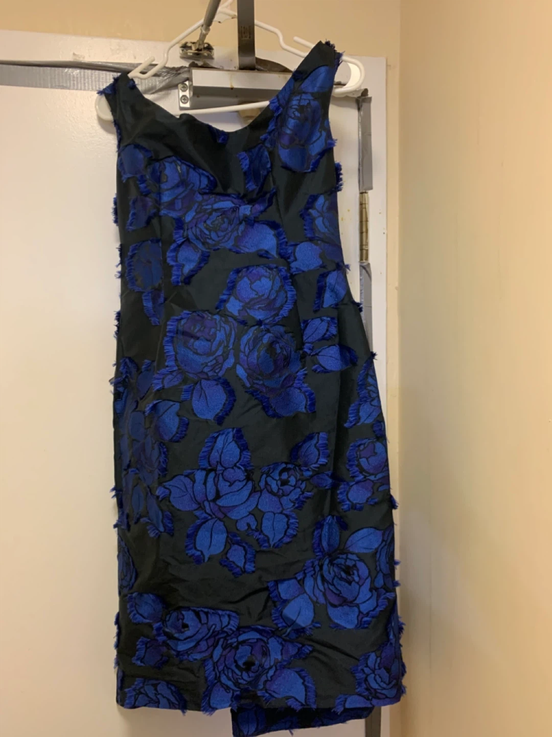 Lela Rose Blue Floral Sheath Dress size 8 orig price $1900