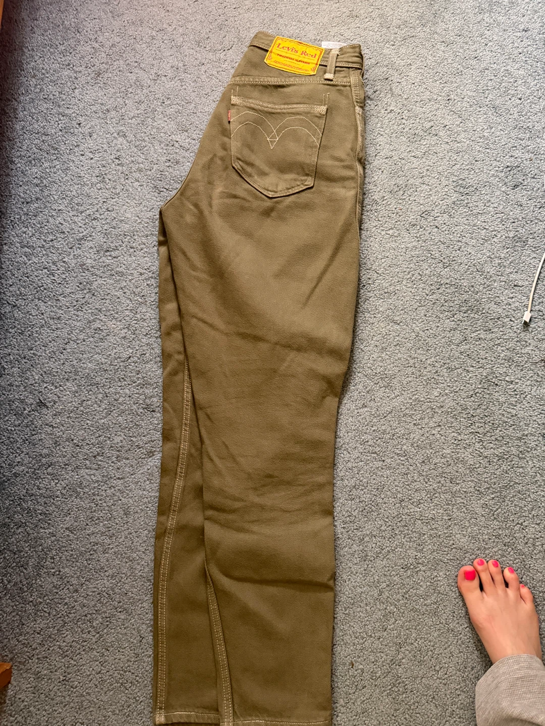 Levi's Red Olive Green Jeans