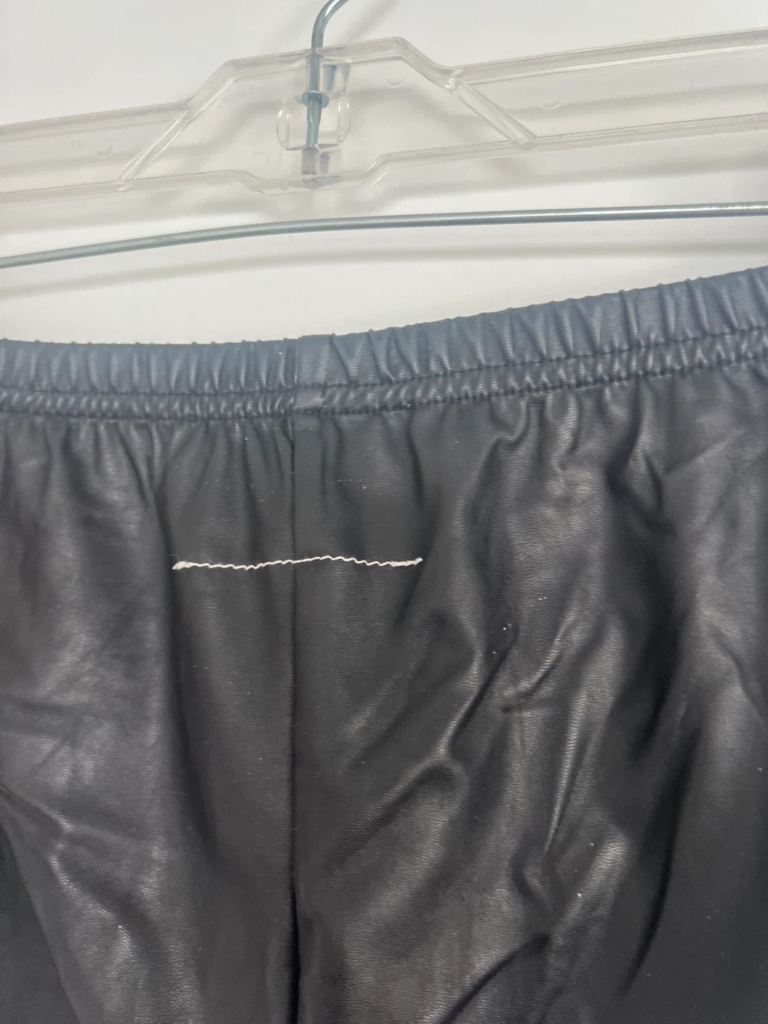MM6 Maison Margiela Black Faux Leather Trousers Size 40 - photo 3