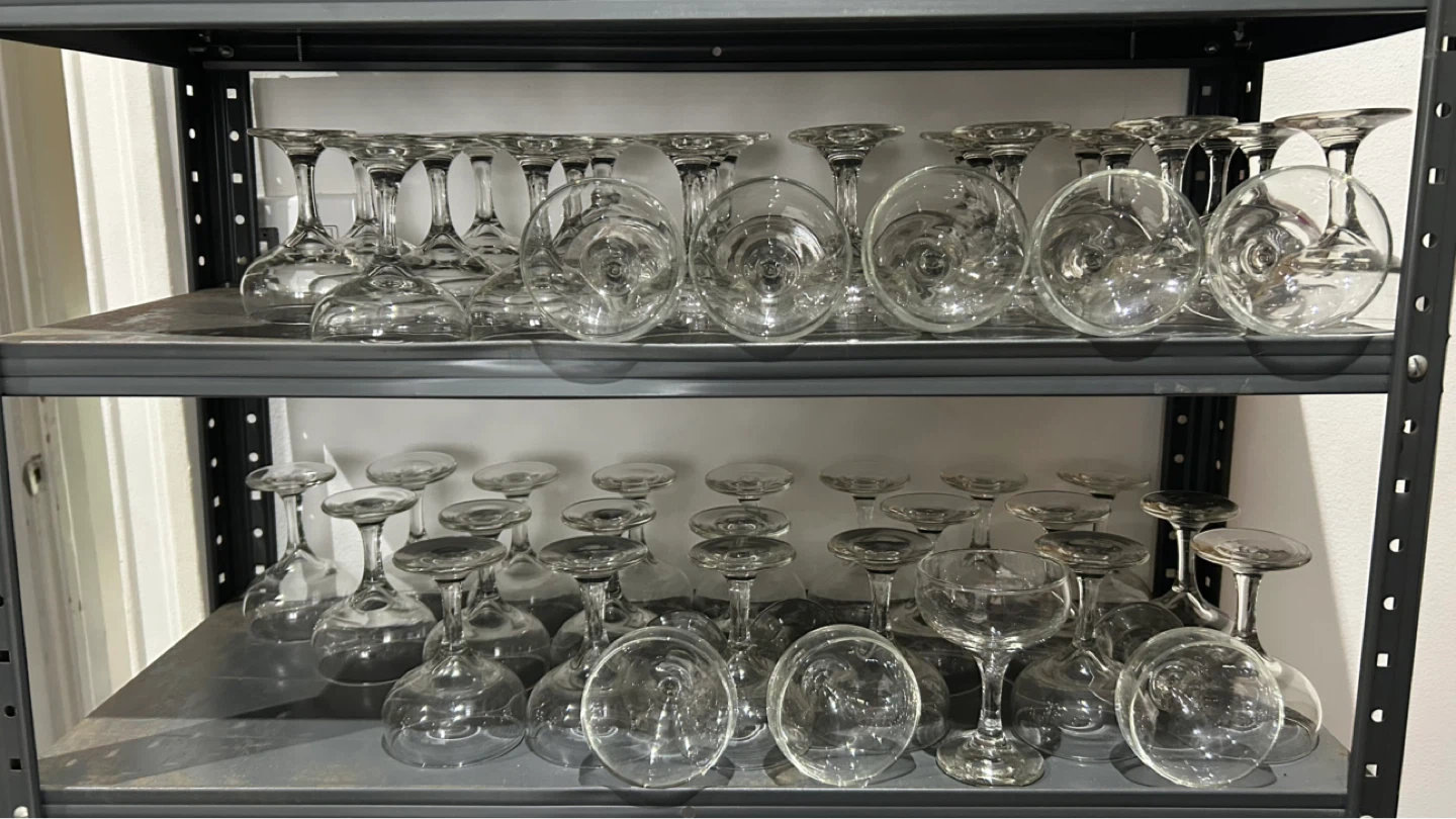Aprx. 50 Cocktail & Wine Glassware/Barware