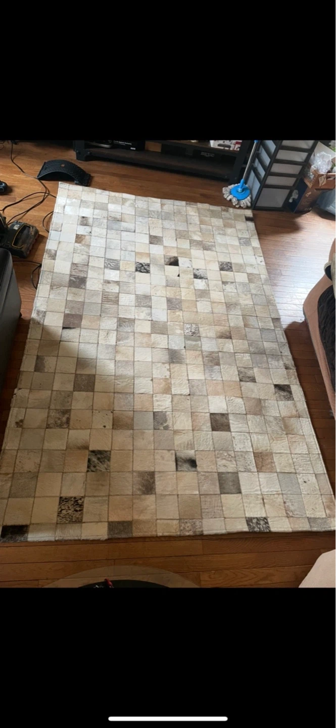 Safavieh Studio Leather Rug 5x8 Beige Multi