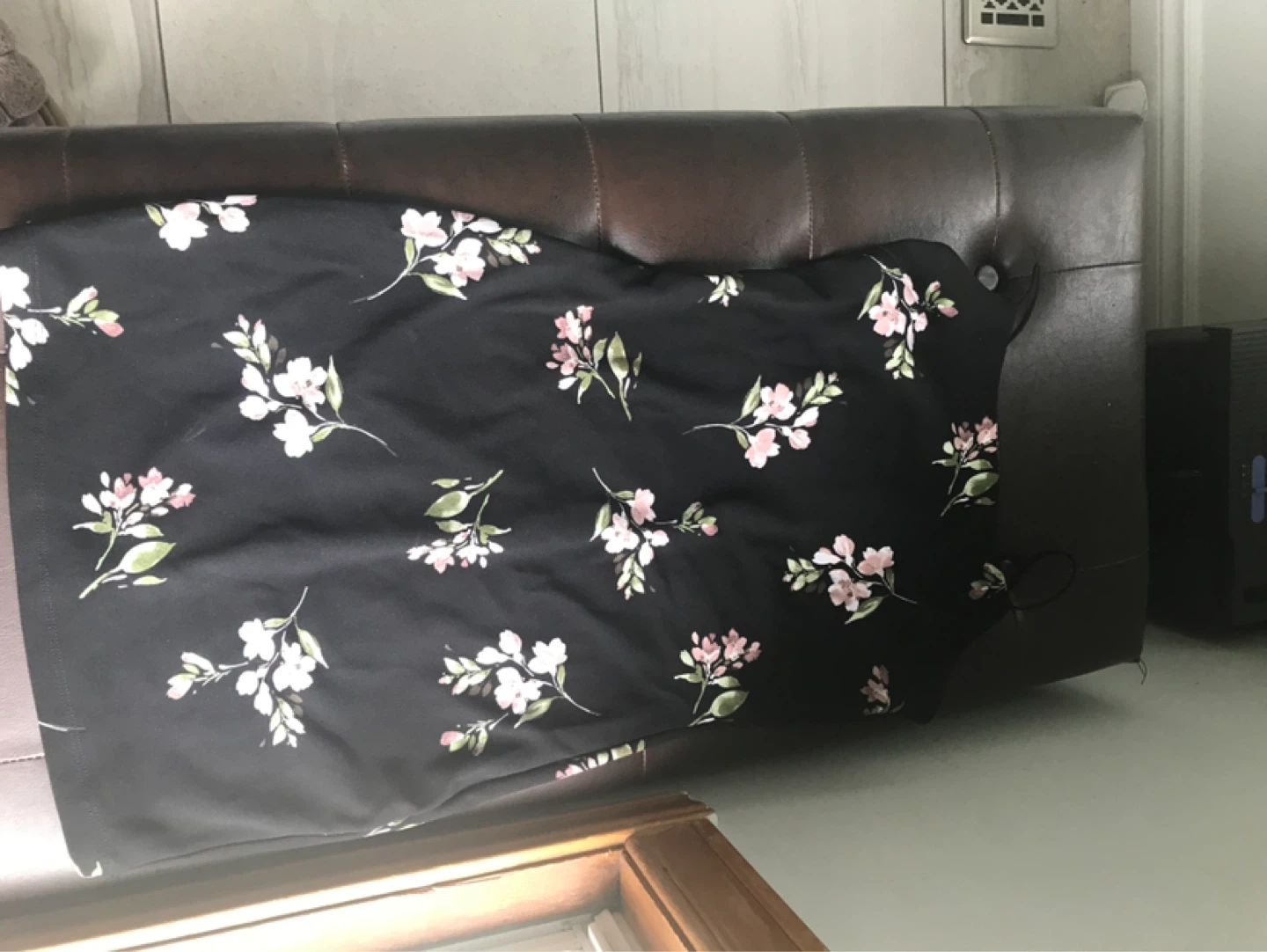 Dynamite Black Floral Print Dress