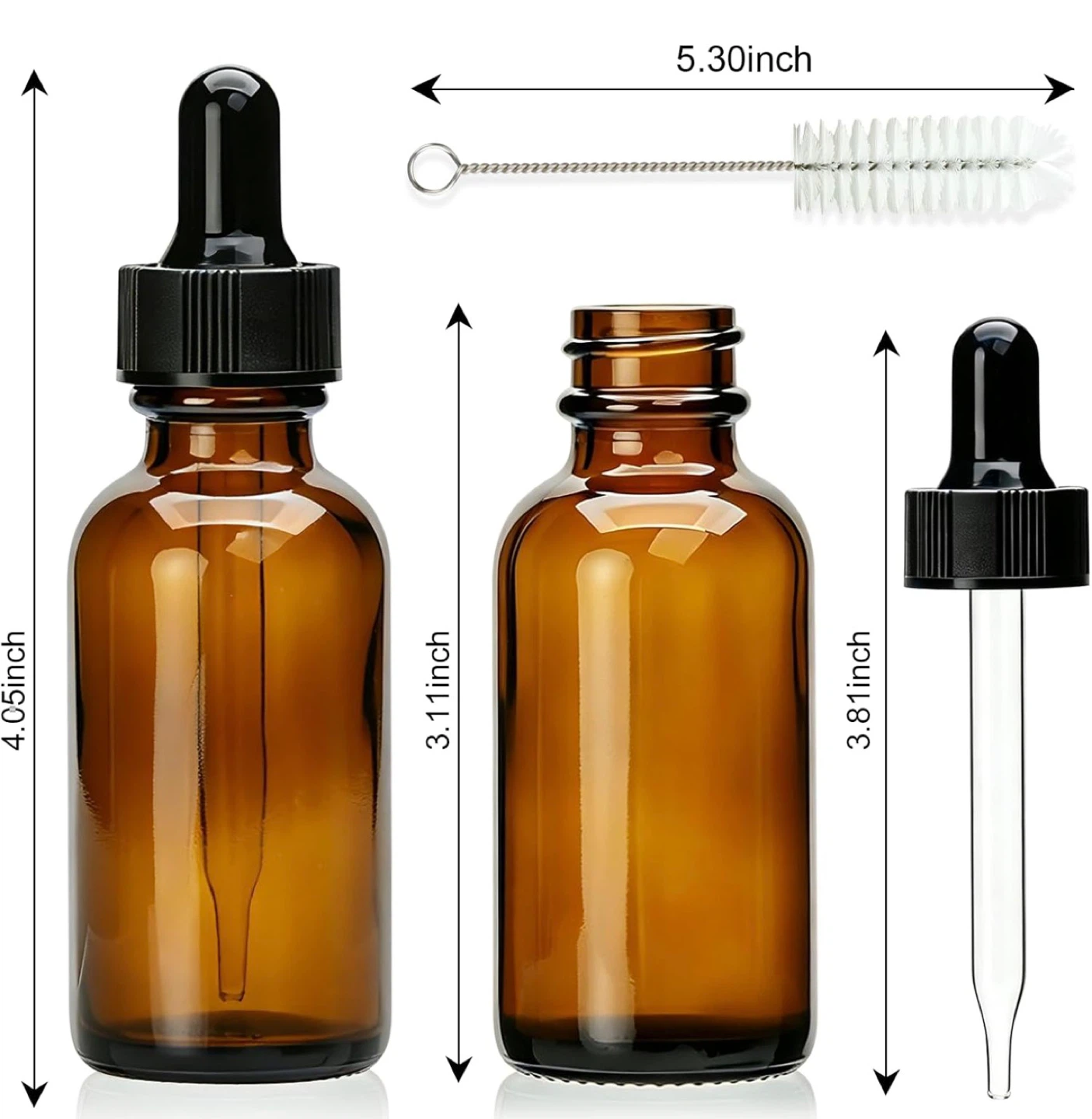 10 pack Amber Glass Dropper Bottles - - photo 2