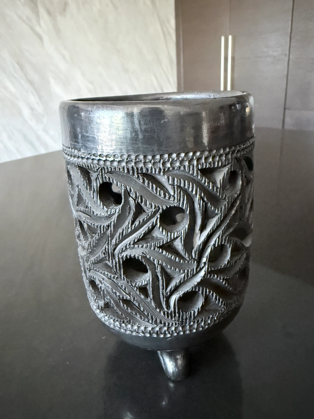 Carved Candle Holder - photo 3