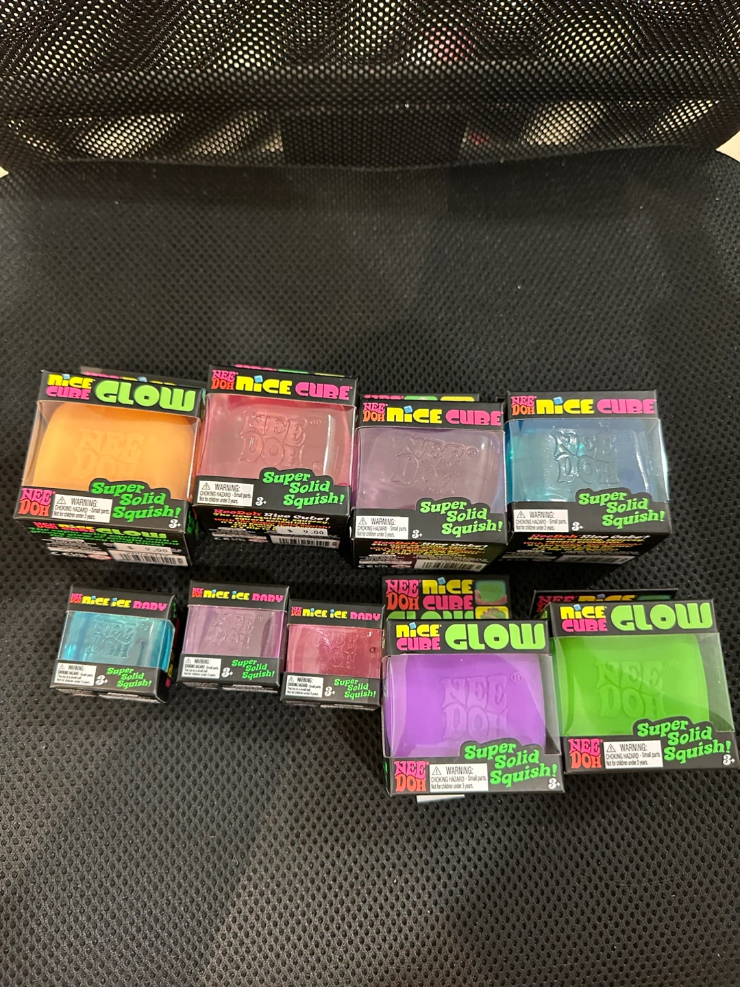 Needoh Nice Cube Glow Solid Squish Toy Assortment (authentic)