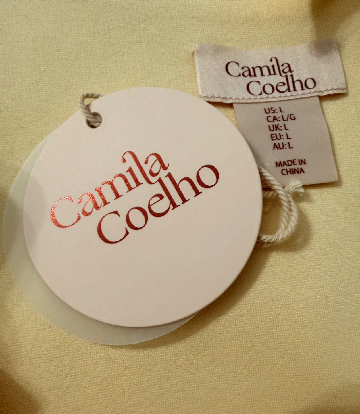 Camila Coelho Yellow Dress with Bow Shoulders - photo 5