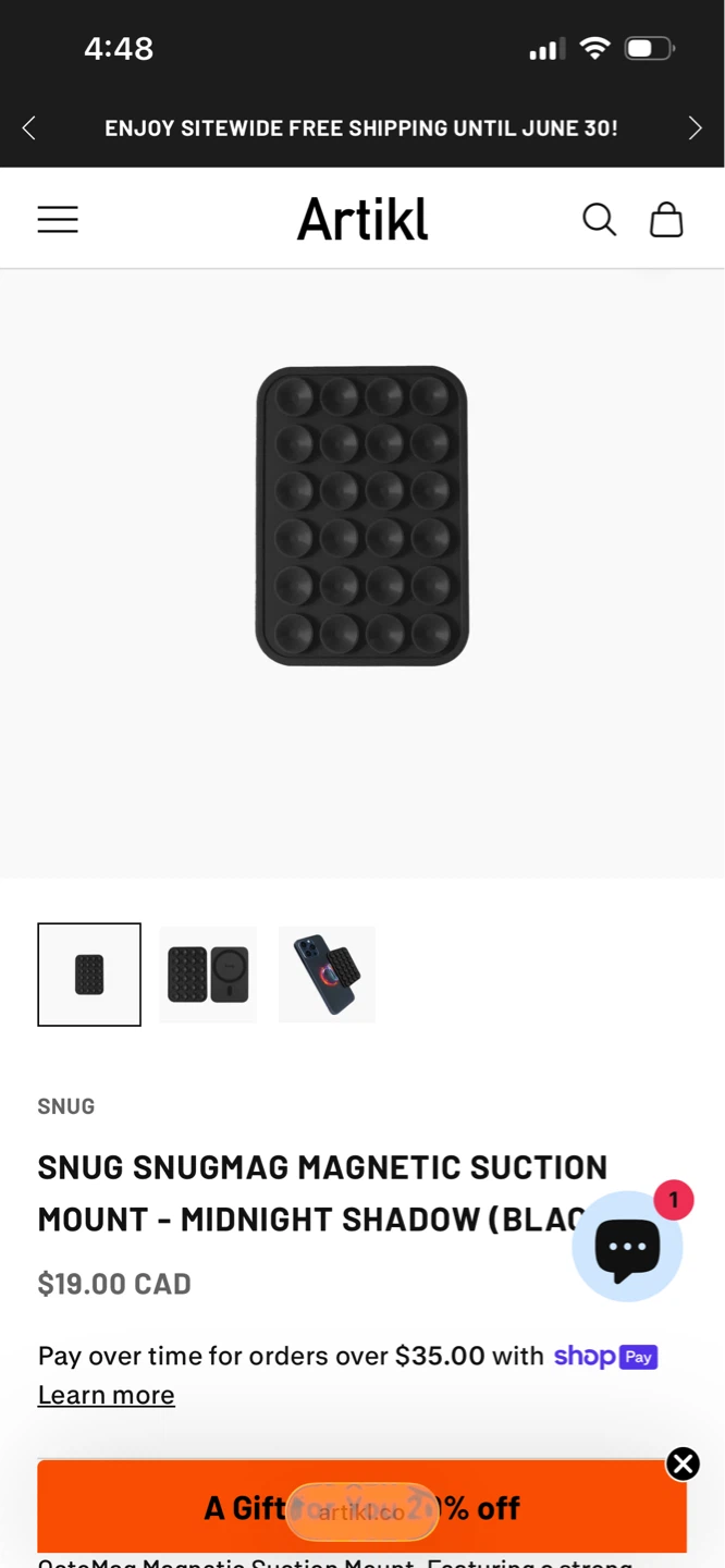 Snug Snugmag Magnetic Suction Mount - Midnight Shadow - photo 5