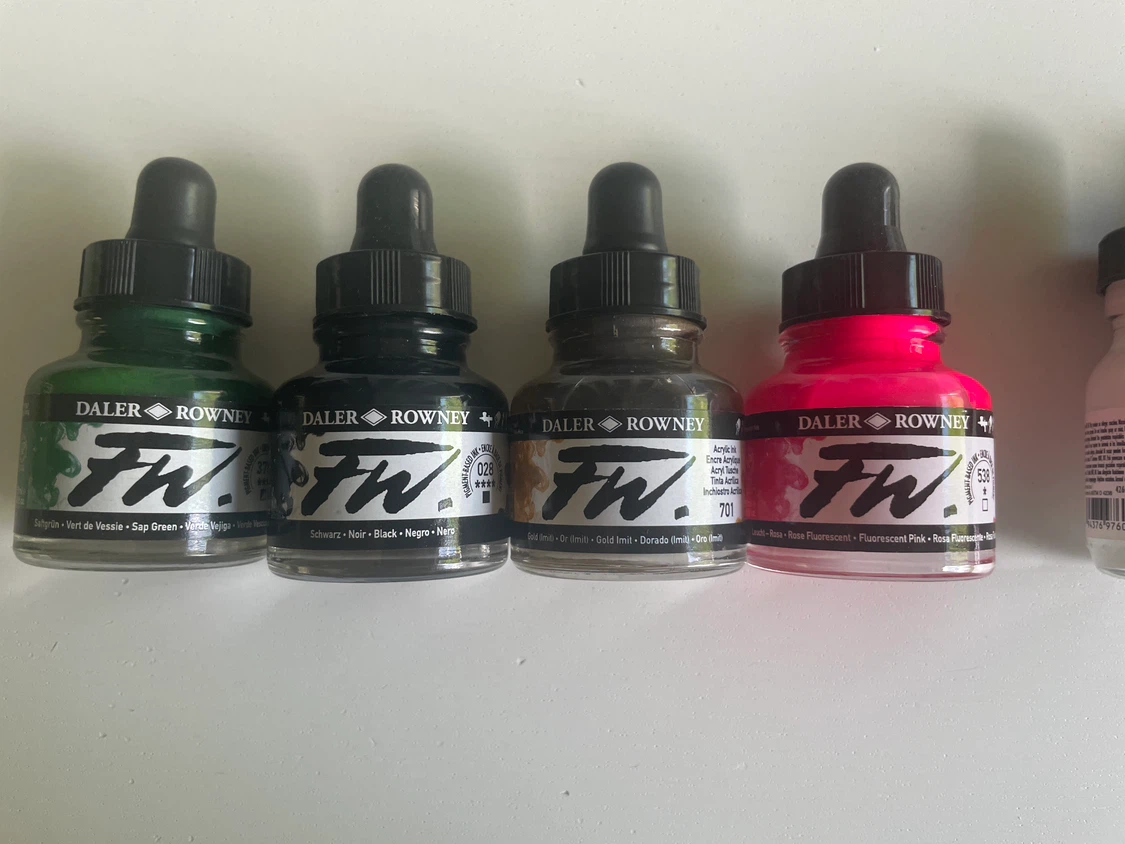 Liquitex & FW Acrylic Ink Bottles - photo 2