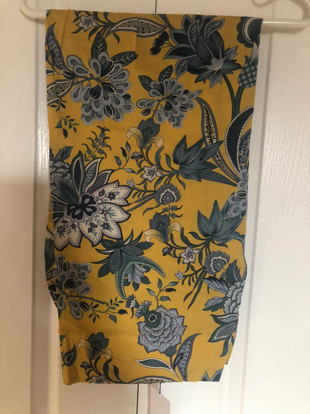 Yellow Floral Print Kurti and shalwar Set - photo 3