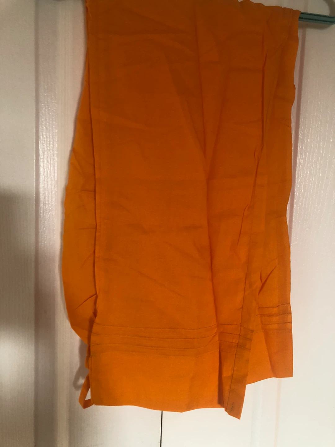 SAVVA Orange Floral Print Kurta and Pants Set - photo 3