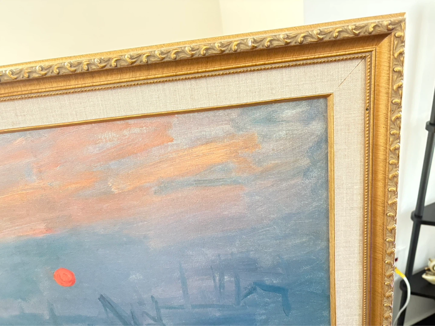 Framed Impressionist Painting - Sunset Scene - photo 4