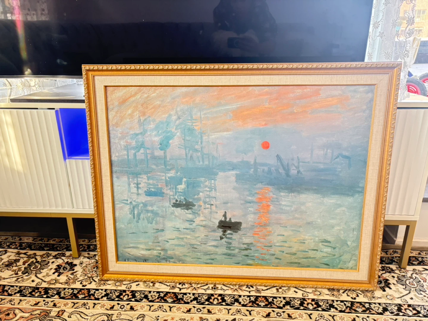 Framed Impressionist Painting - Sunset Scene - photo 3