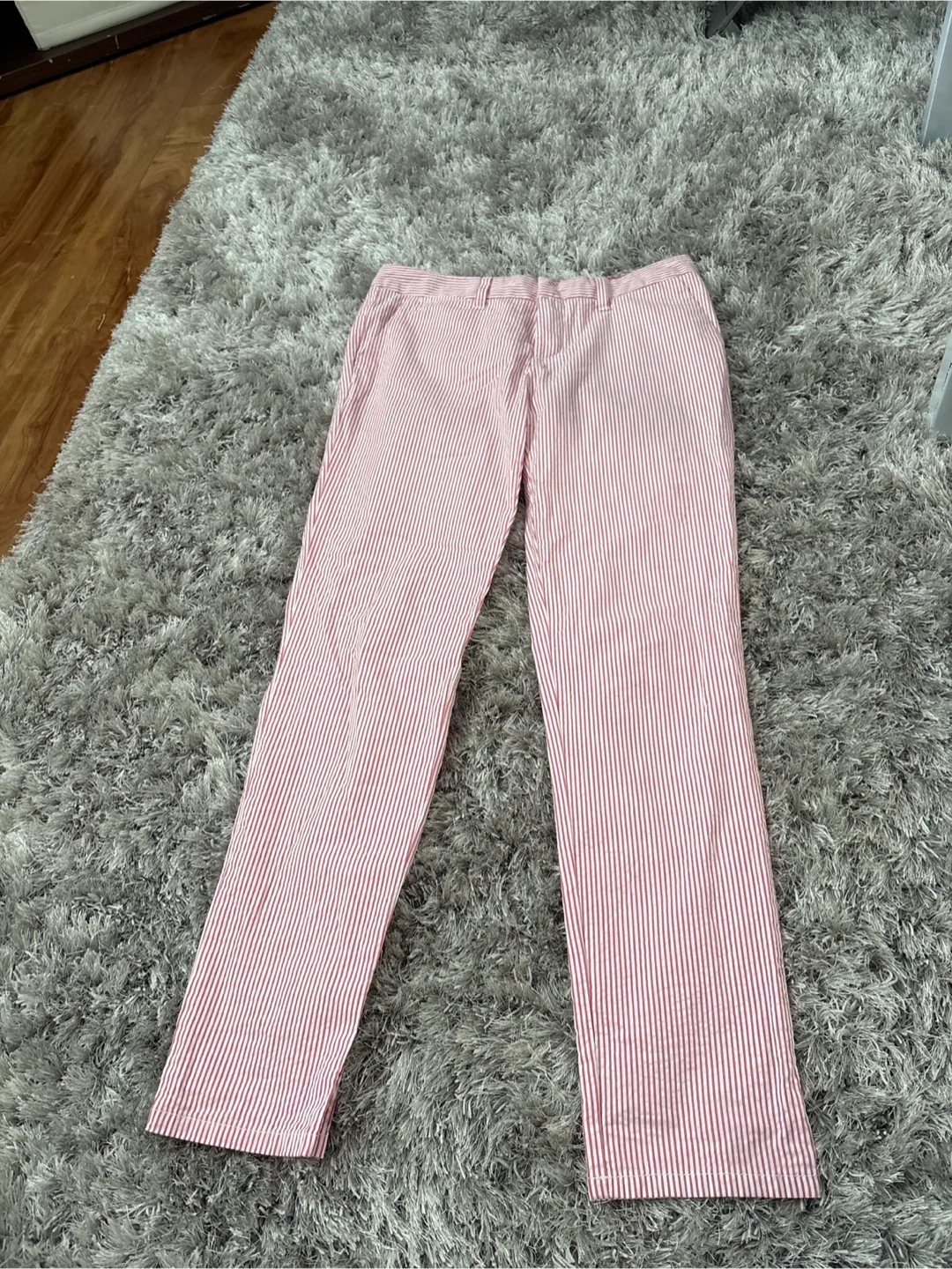 Tommy Hilfiger Pink and White Striped Pants