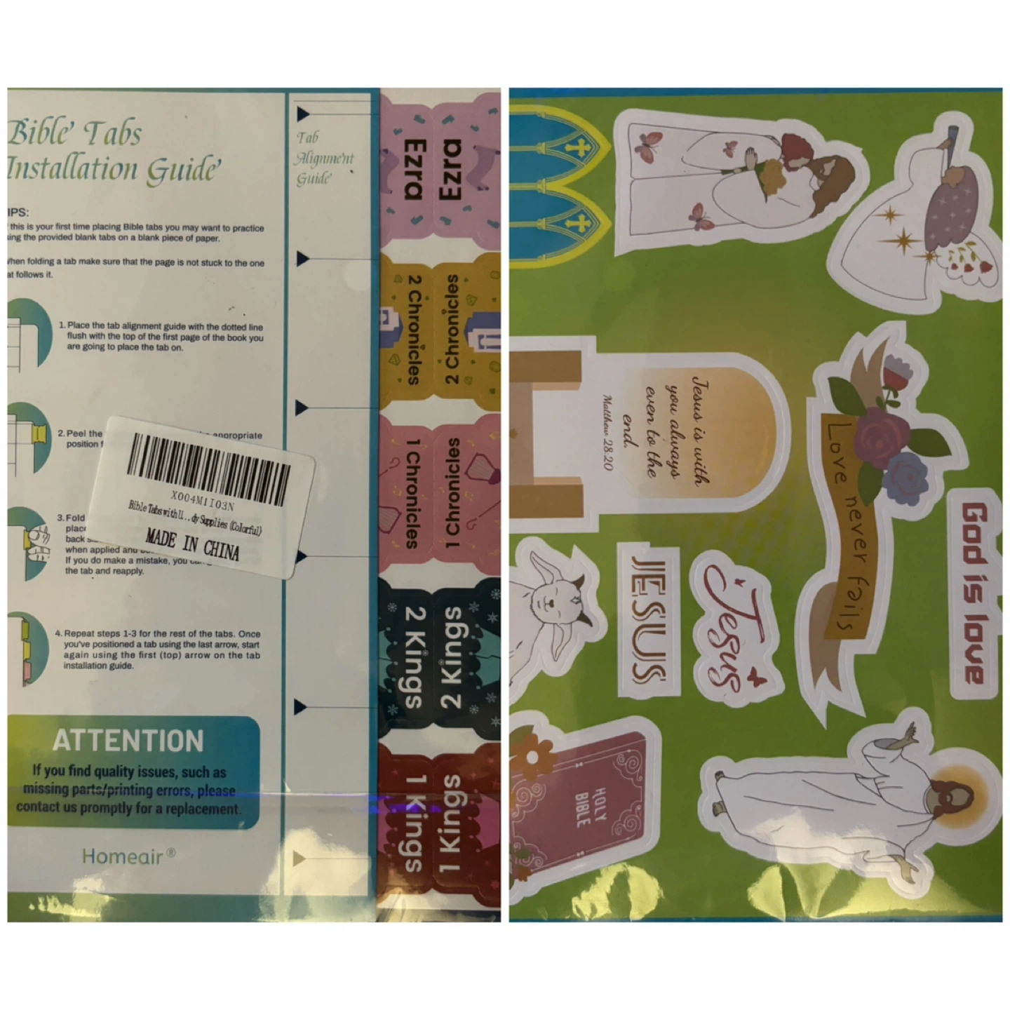 Bible Tabs With Scripture Stickers
