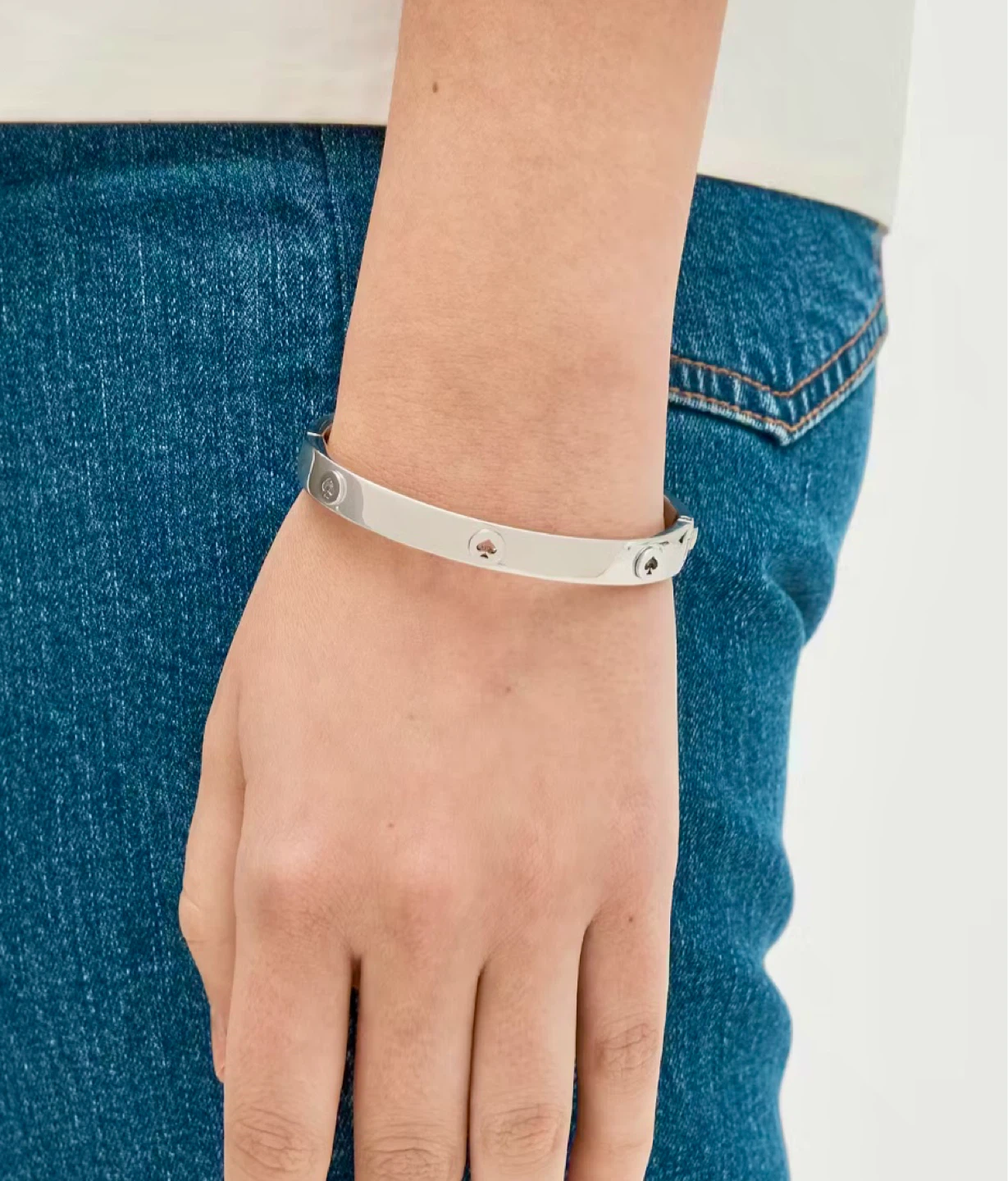 KATE SPADE Spot The Spade Studded Hinged Bracelet KE759 New - photo 4