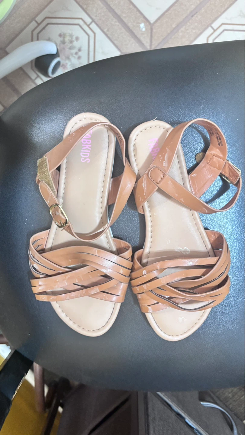 Girl's Brown Strappy Sandals