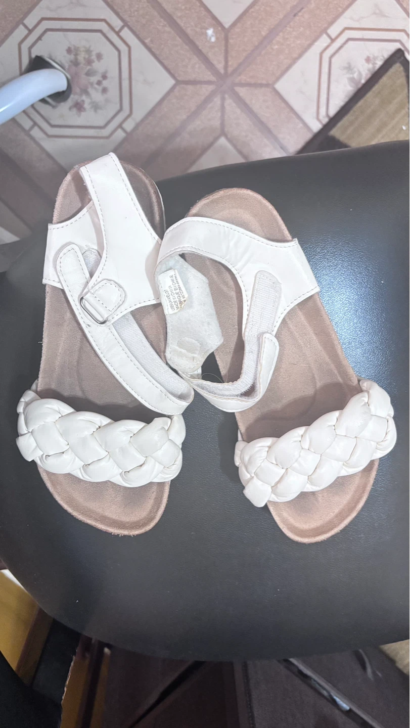 White Braided Strap Sandals