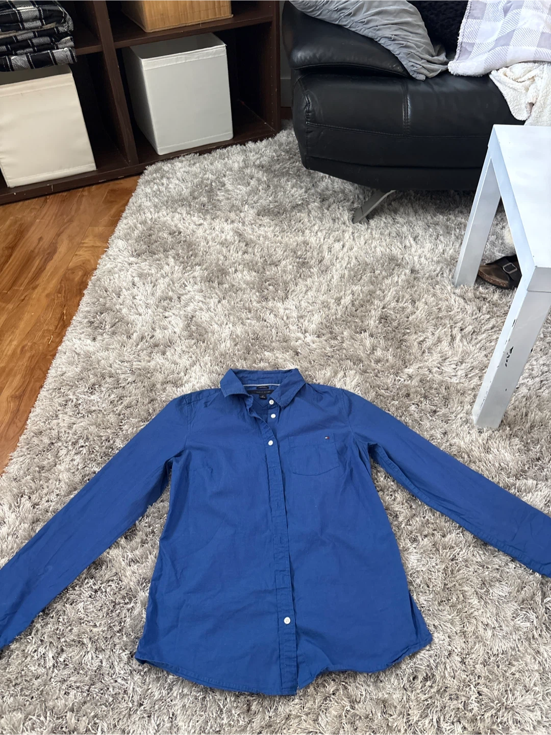 Tommy Hilfiger Blue Button-Up Shirt (comes in pink as well)