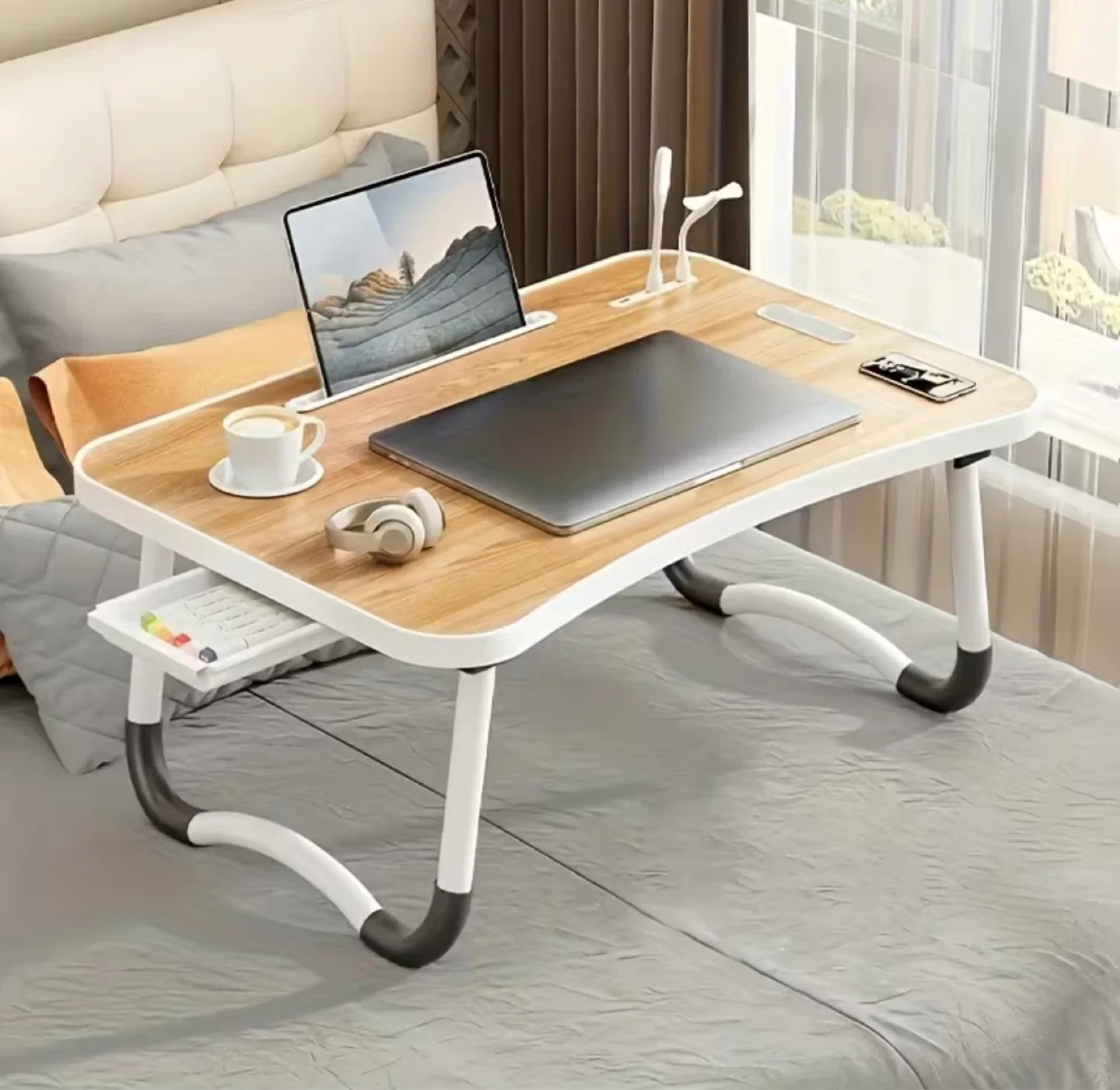 Foldable Table for Bed