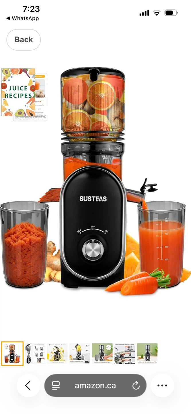 SUSTEAS Slow Juicer