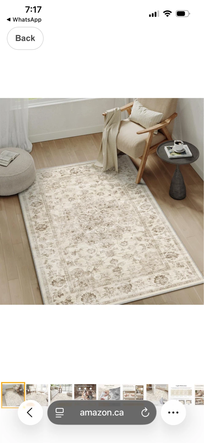 Lightweight Area Rug 3x5 & 4x5 ft