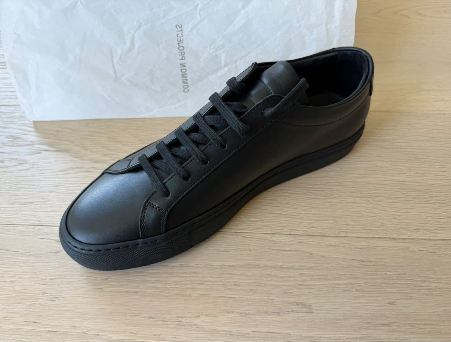 Common Projects Black Leather Sneakers (BRAND NEW!) - photo 3