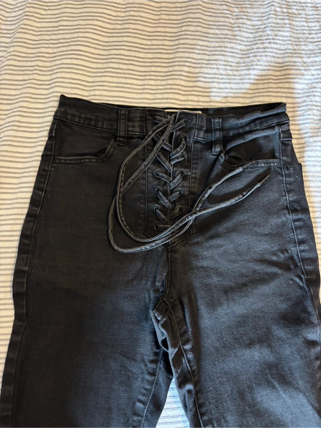 Garage Black Lace-Up Jeans - photo 4