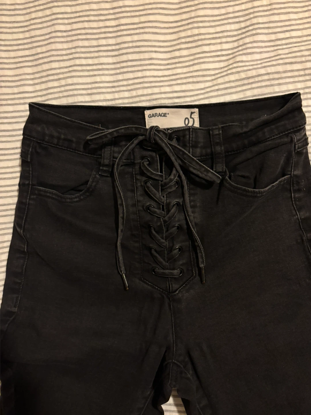 Garage Black Lace-Up Jeans - photo 2