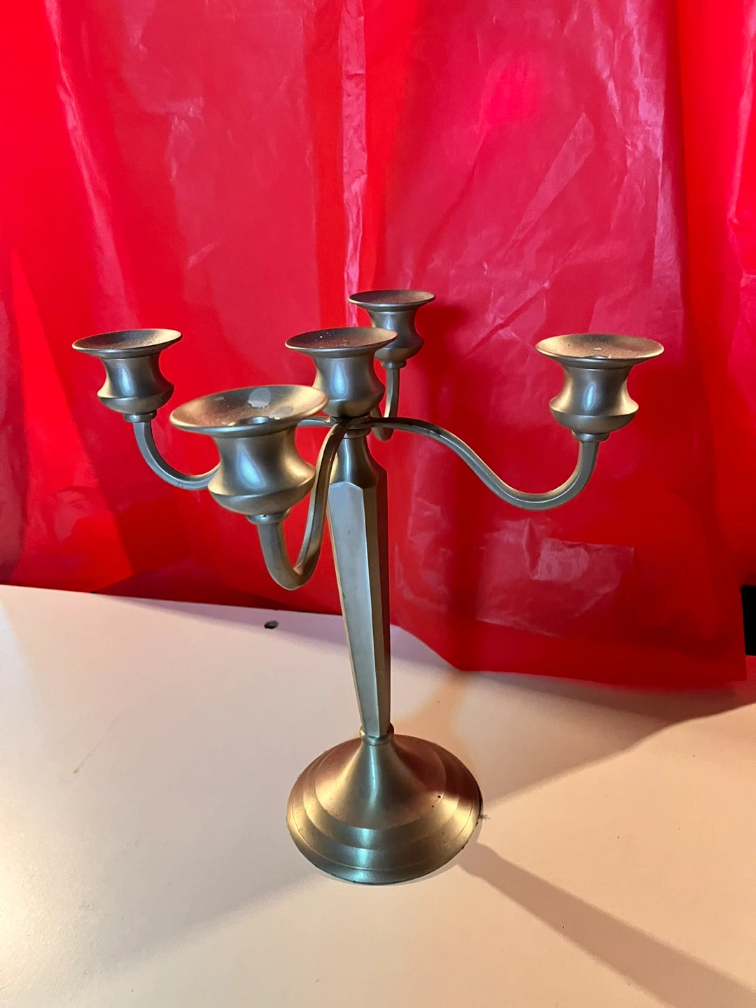 Pewter Taper Candle Candelabra