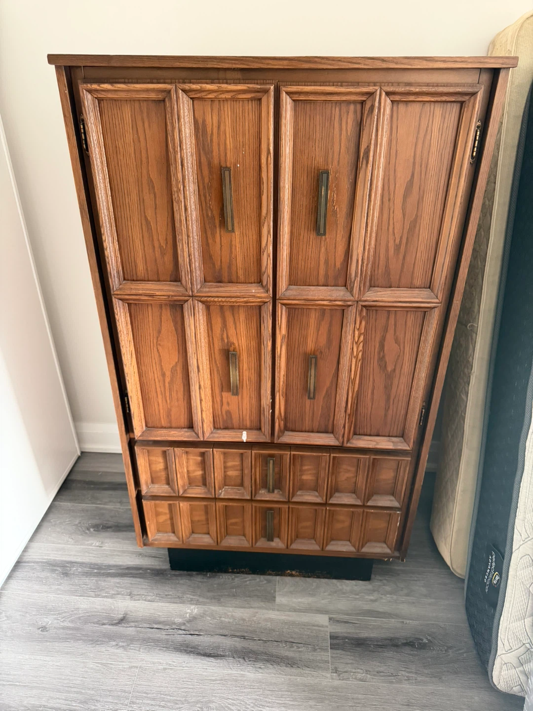 Vintage Wooden Armoire / Dresser
