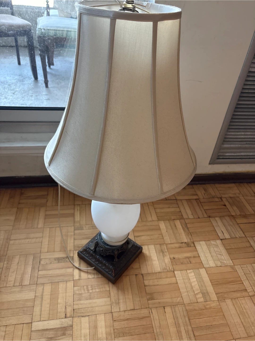 Table Lamp with Cream Shade