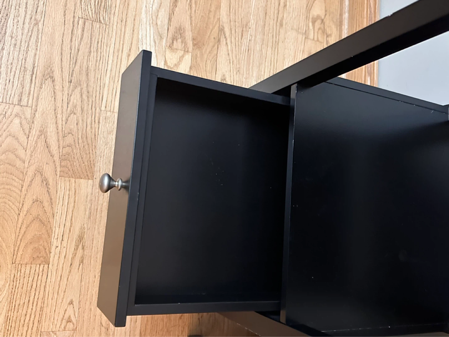 Pair of Black Nightstands with Drawers - photo 2