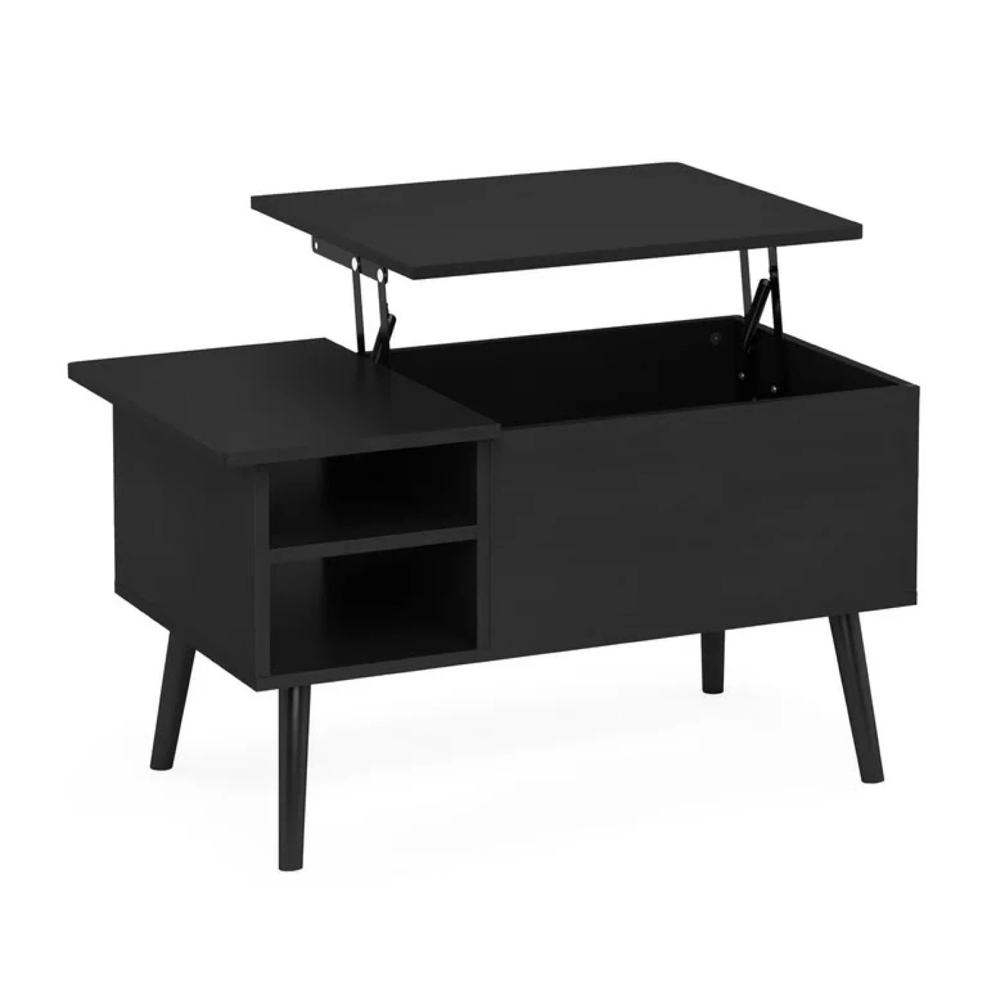 New Black Lift Top Coffee Table with Storage