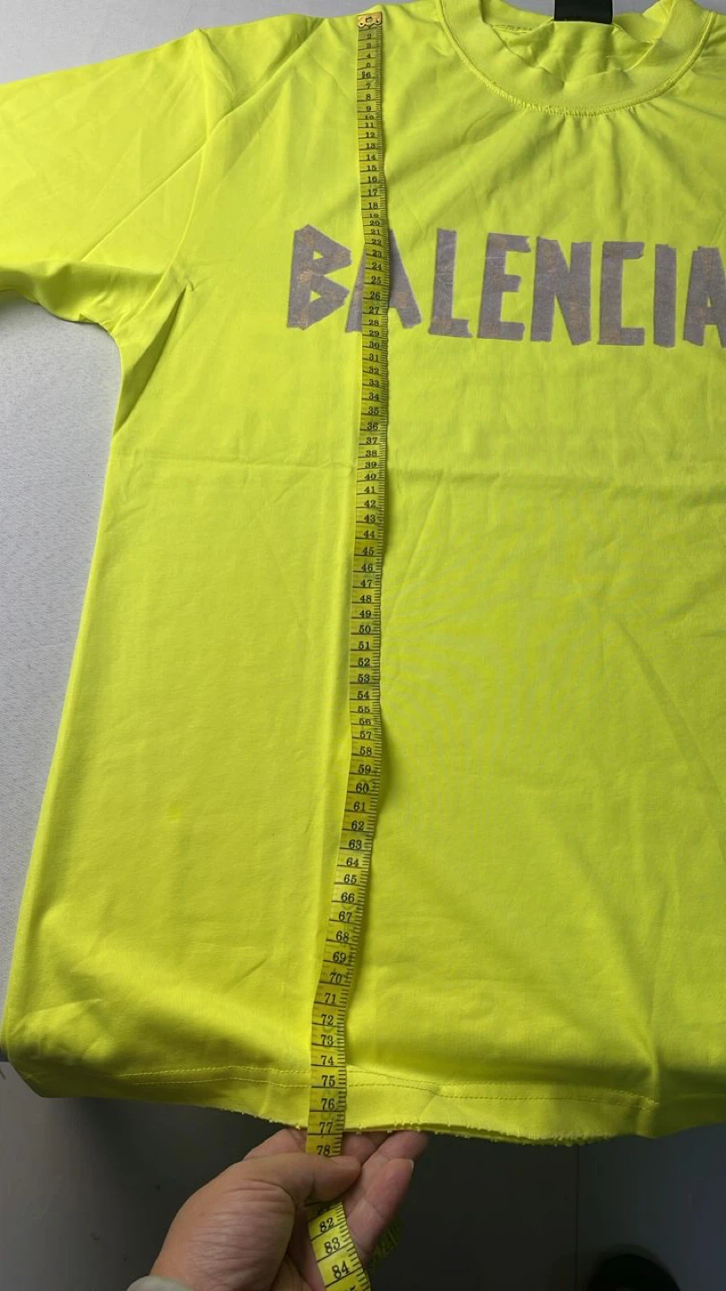Balenciaga Neon Yellow Logo T-Shirt - photo 2