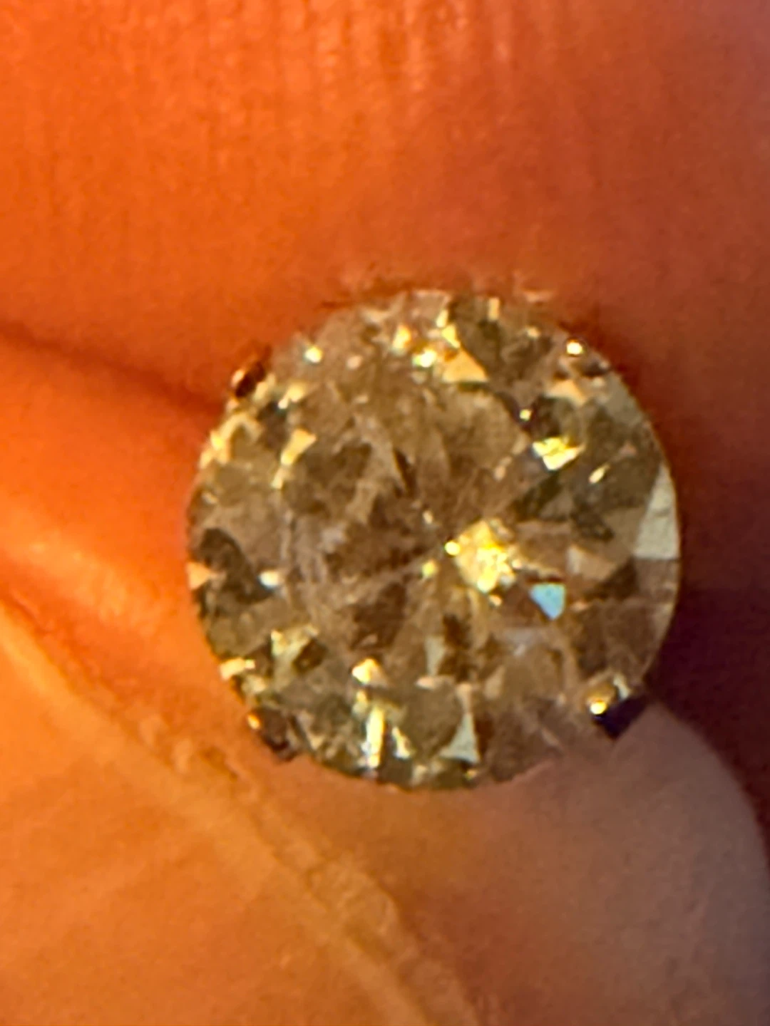 14k Gold Stud Earrings with Clear Stones (CZ) EUC - photo 4