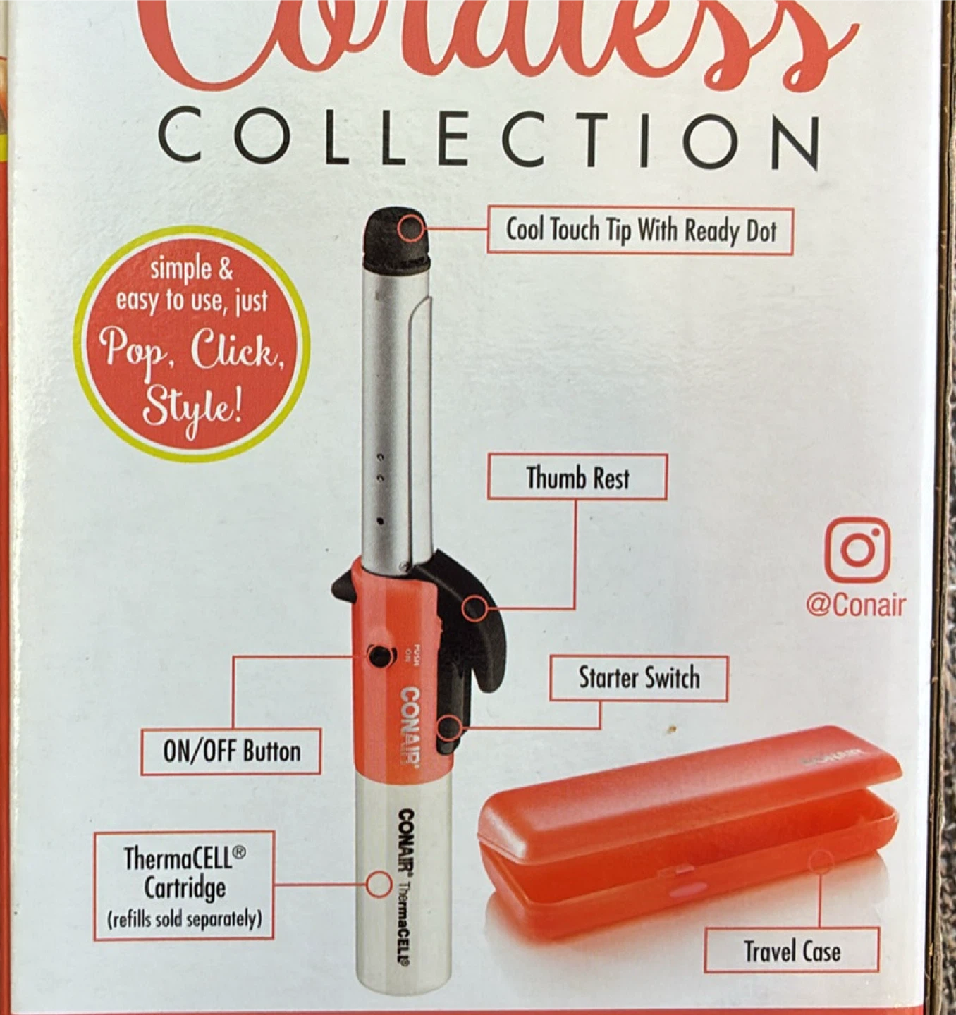 New Conair The Cordless Collection Curling Iron with Travel Case - photo 4