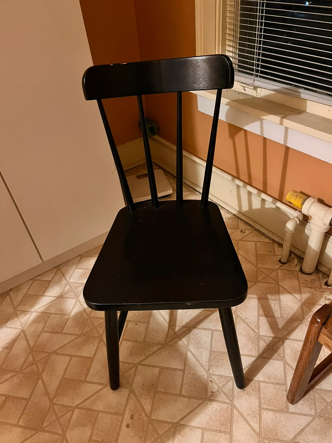 Black wooden chair