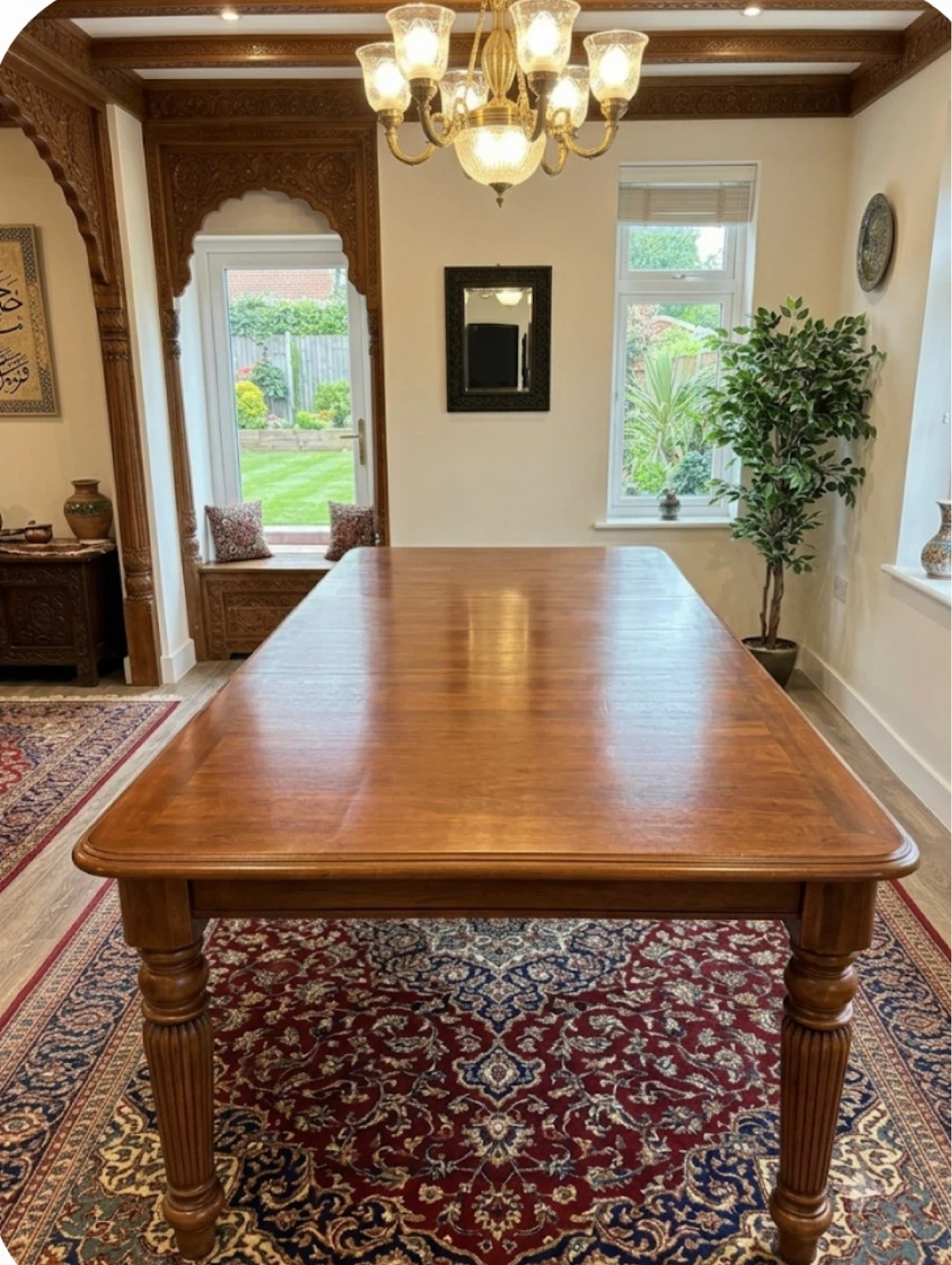 Wooden Dining Table with Detachable Legs - photo 2