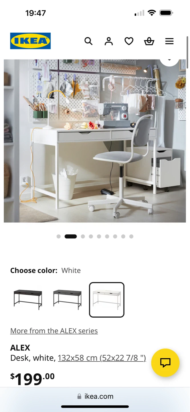 🔥 Moving Sale🔥IKEA ALEX white desk 132cm - photo 4