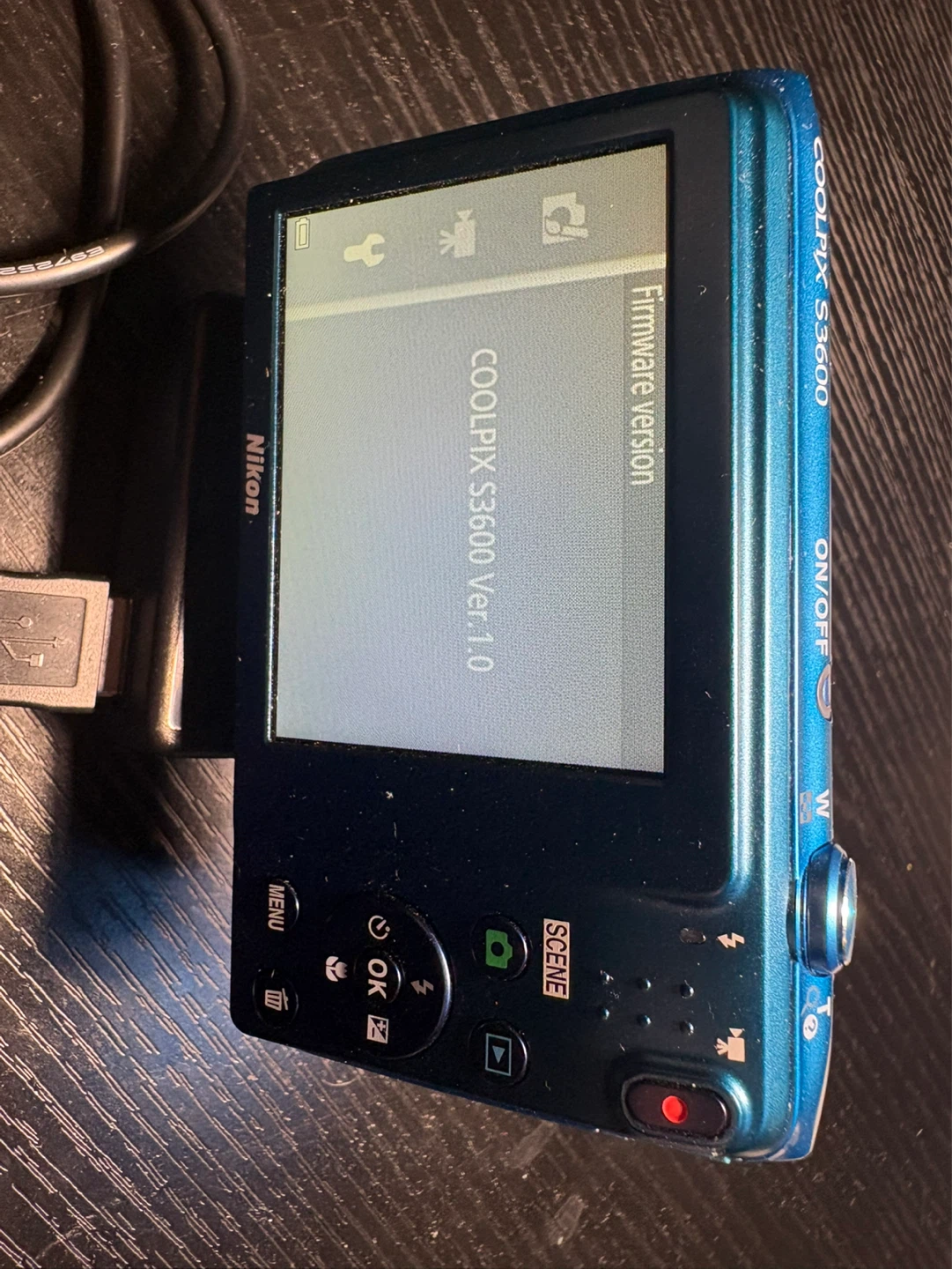 Nikon COOLPIX S3600 Blue Digital Camera with Charger - photo 3