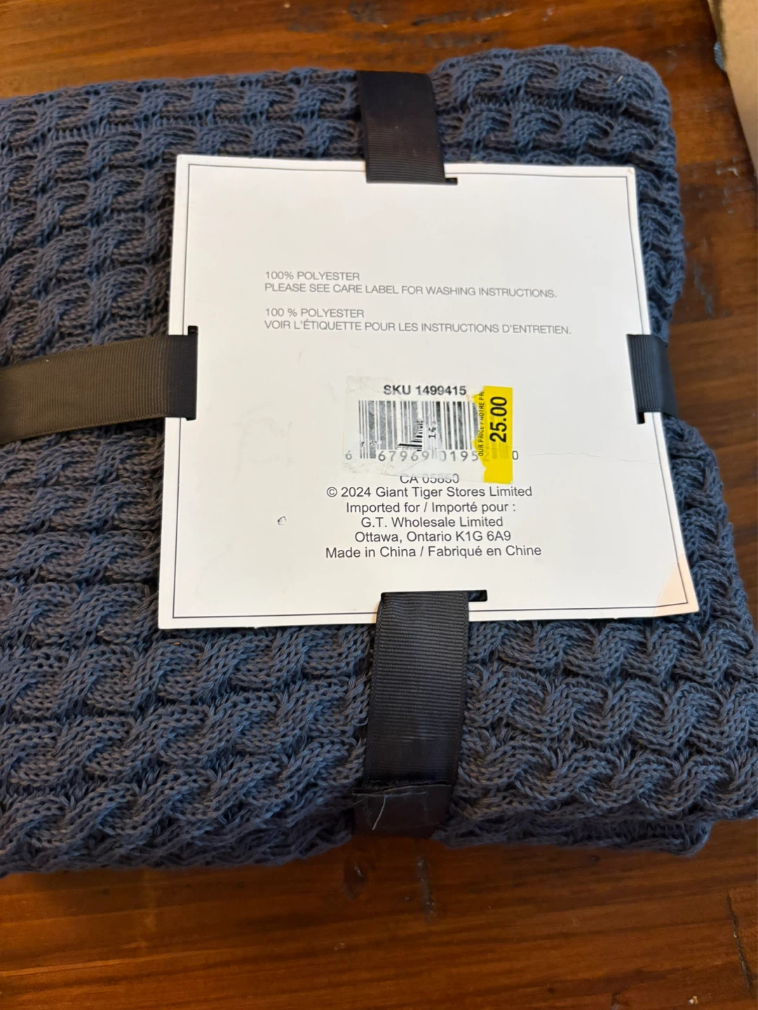 Home Styles Chunky Knit Throw Blanket Blue 44" x 56" - photo 2