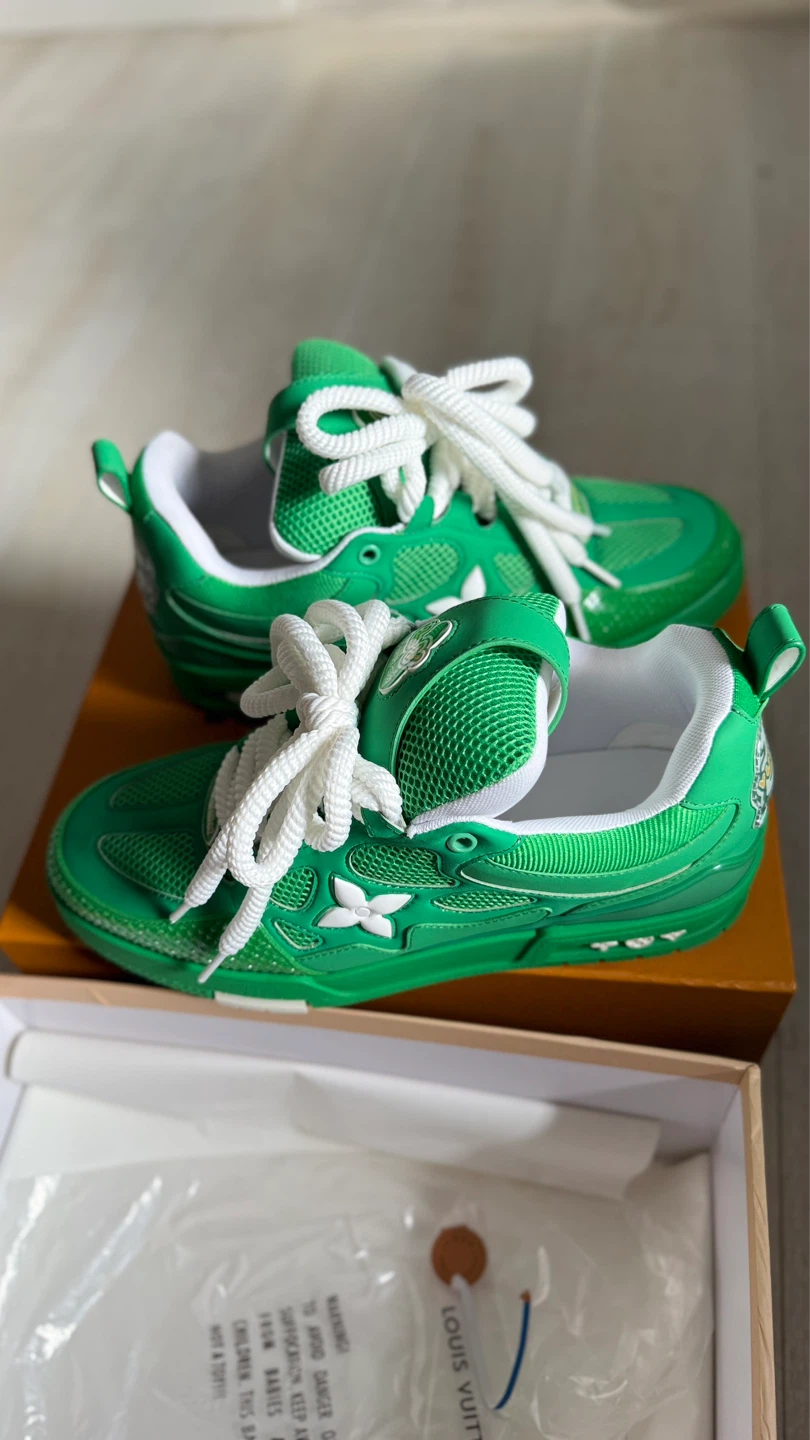 Louis Vuitton Green LV Trainer Sneakers - photo 4
