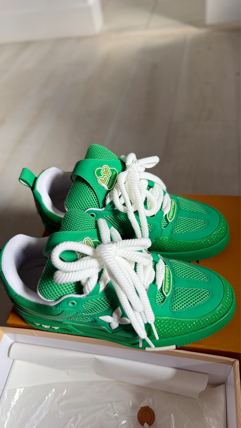 Louis Vuitton Green LV Trainer Sneakers - photo 5