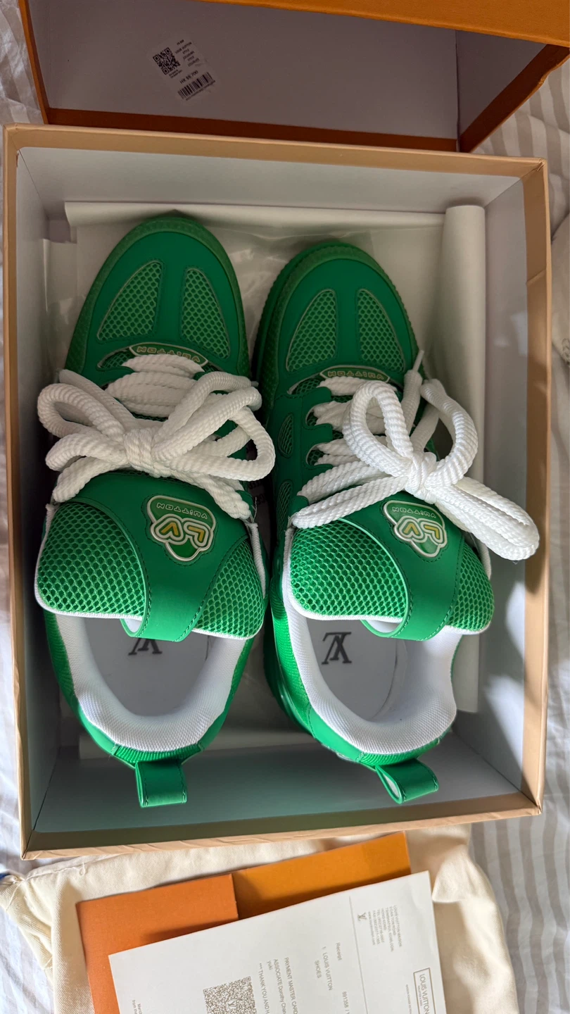Louis Vuitton Green LV Trainer Sneakers - photo 2